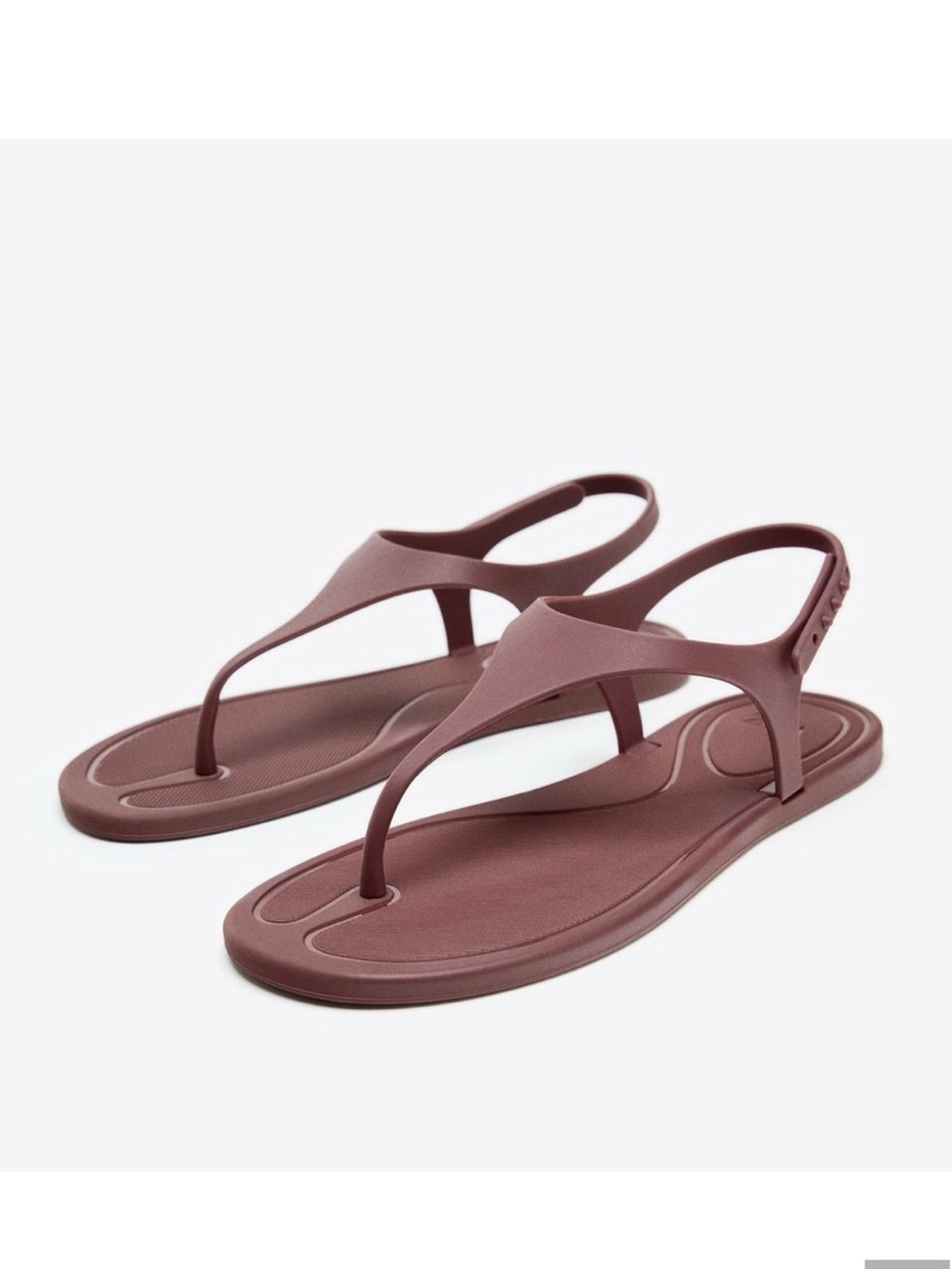 Rubberized Flat Sandals